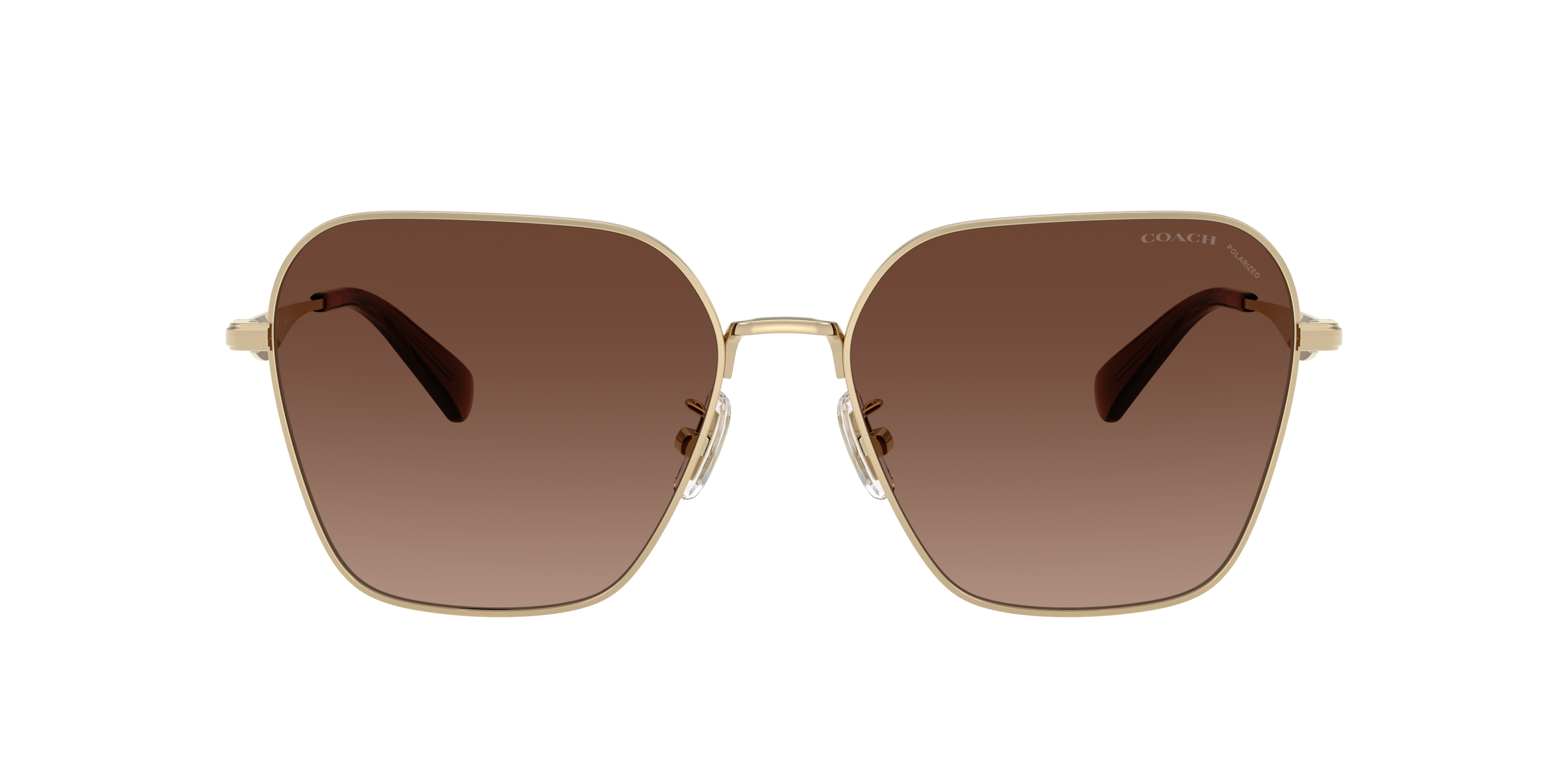 Coach Woman Sunglasses Hc7168 Cw189 In Brown Gradient Polar
