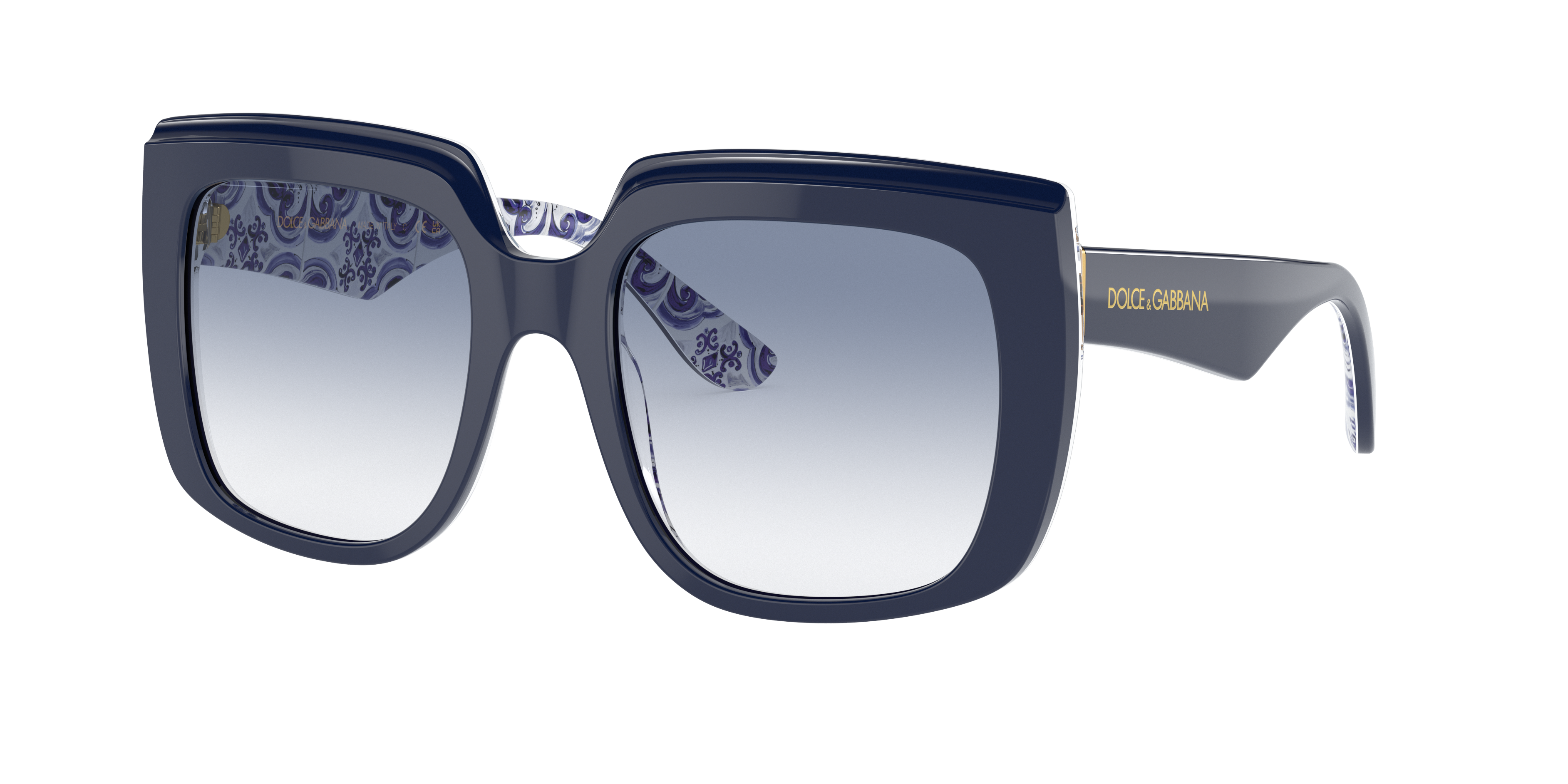 Dolce&Gabbana Woman Sunglass DG4414 -  Frame color: Blue On Blue Maiolica, Lens color: Clear Gradient Light Blue
