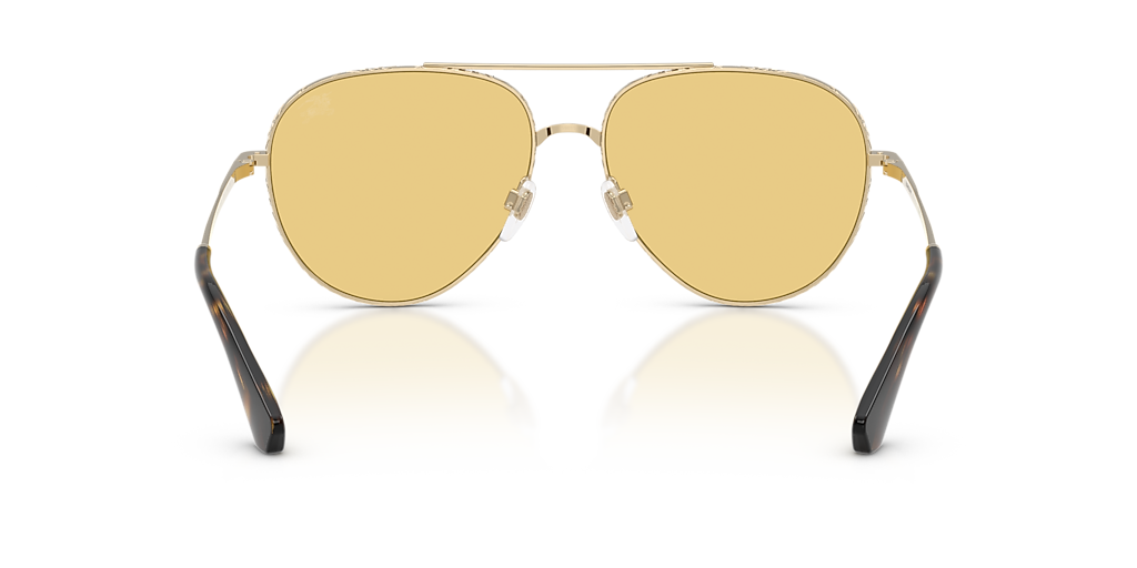 Burberry BE3172 XL (59 - 15) with Yellow lenses and Gold frame