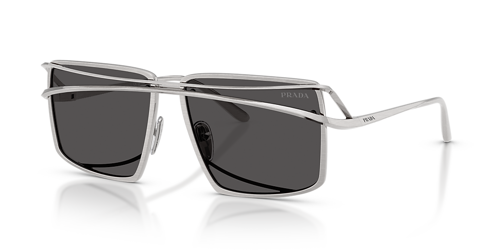Prada PR C55S XL (58 - 15) with Grey lenses and Silver frame