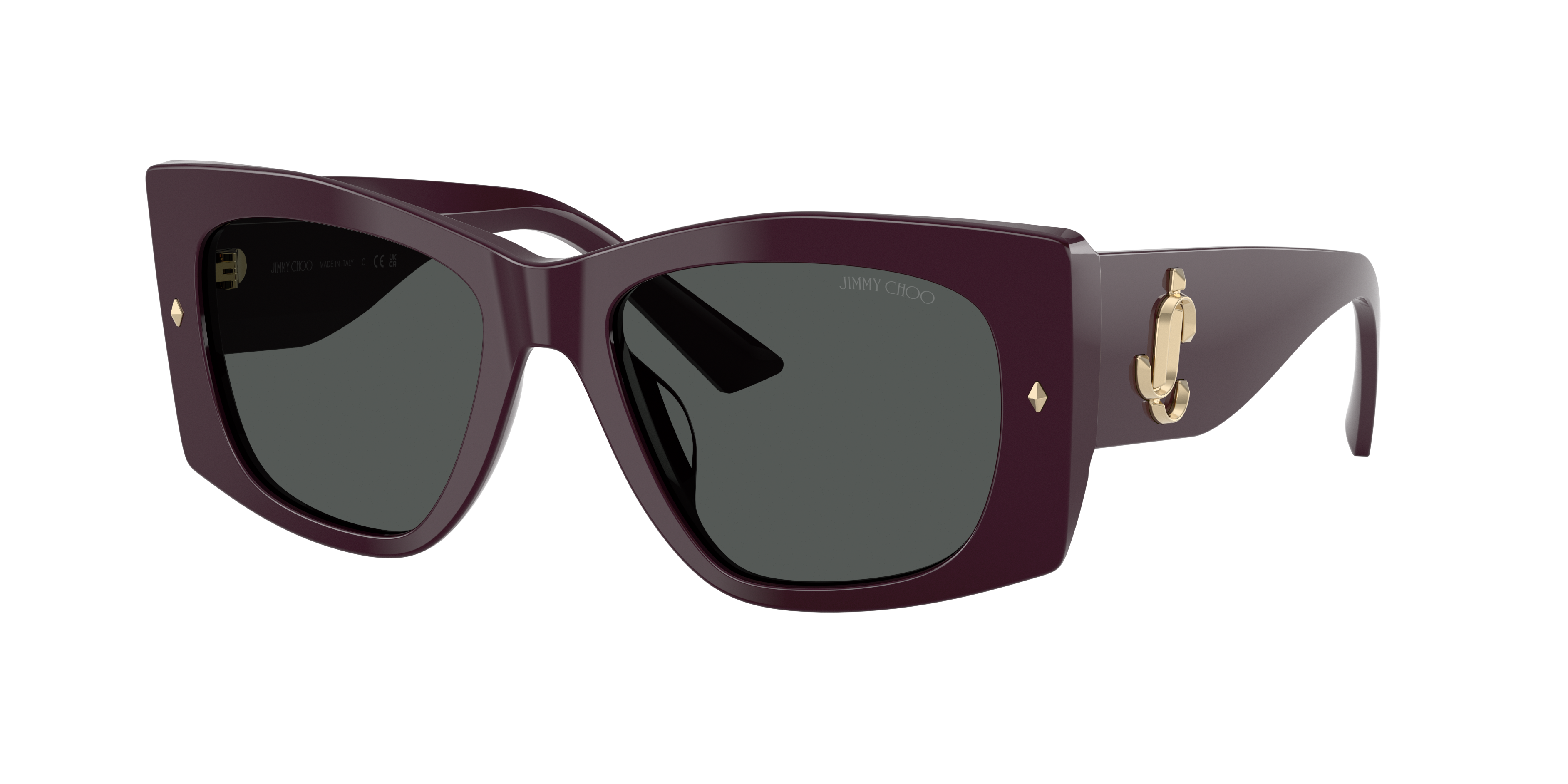 Jimmy Choo Woman Sunglass JC5061U -  Frame color: Prune, Lens color: Dark Grey