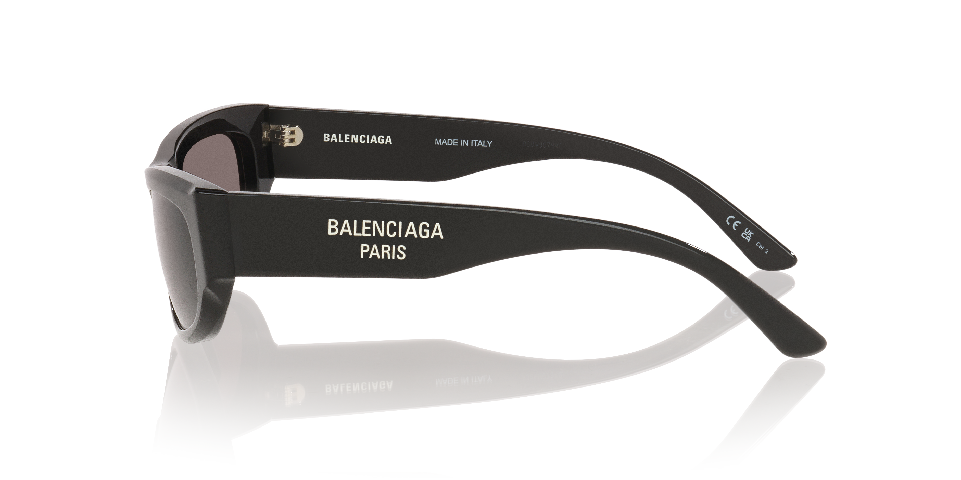 サングラス BALENCIAGA SS25 Balenciaga - BB0388S - 003 (BB0388S 003) Balenciaga BB0388S Sunglasses in Black/Grey Balenciaga