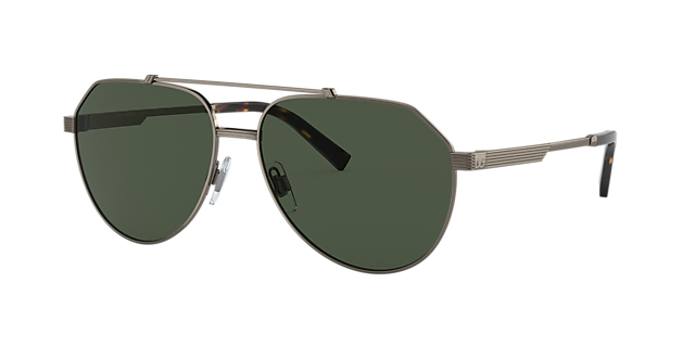 Dolce&Gabbana DG2288 59 Dark Grey & Silver/Gold Sunglasses  
