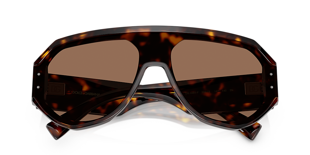 DOLCE&GABBANA DG4481F Havana - Men Luxury Sunglasses, Dark Brown Lens