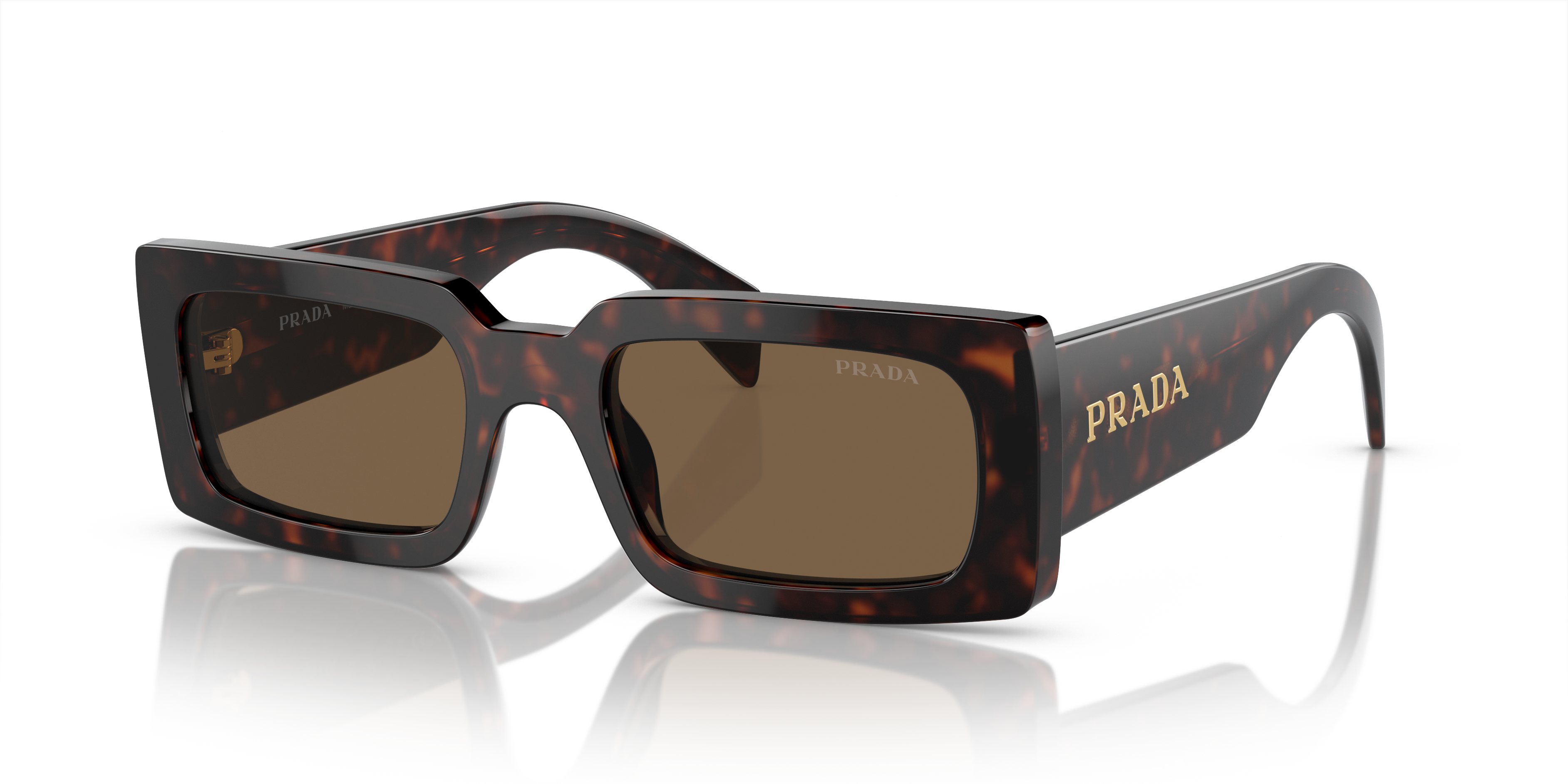 Prada PR A07S XS (52 - 20) with Brown lenses and Brown frame