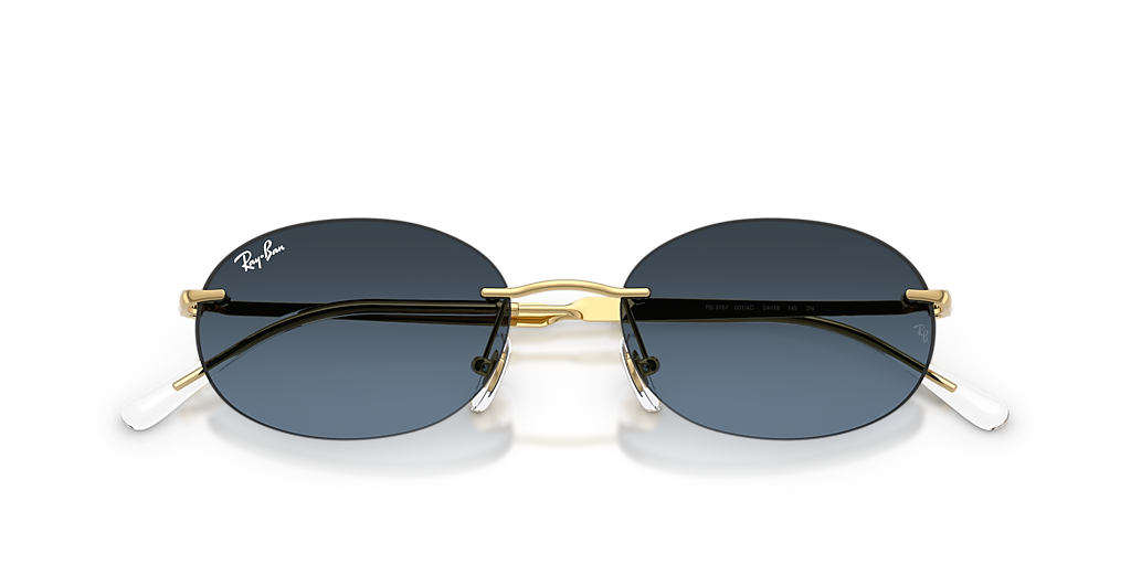 Ray-Ban RB3767 S (54 - 18) with Blue lenses and Gold frame