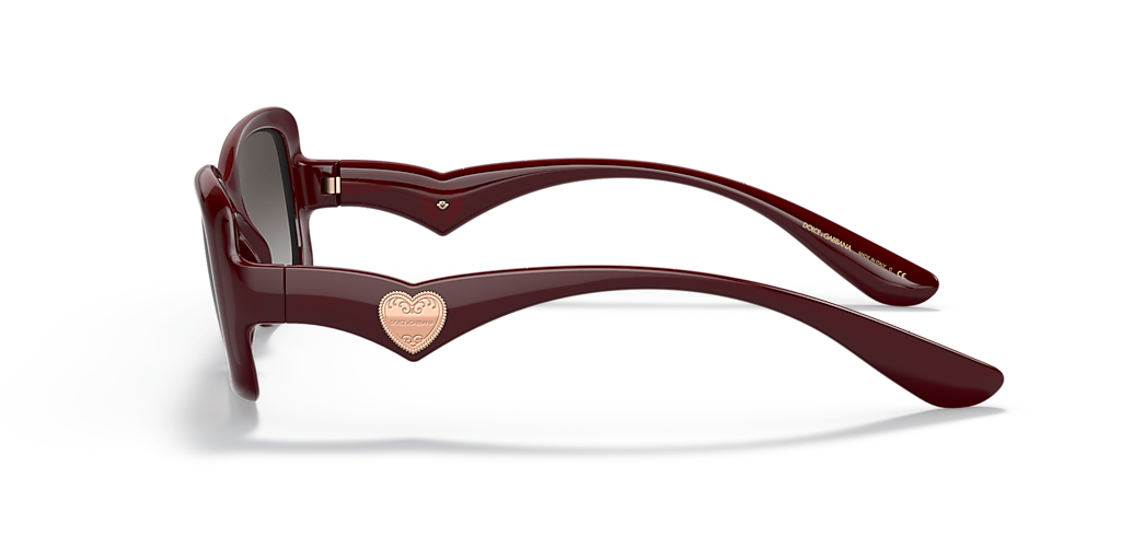 DOLCE&GABBANA DG6152 Transparent Bordeaux - Women Luxury Sunglasses, Grey Gradient Lens