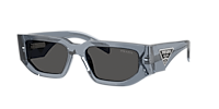 PRADA PR 09ZS Black - Men Luxury Sunglasses, Dark Grey Lens