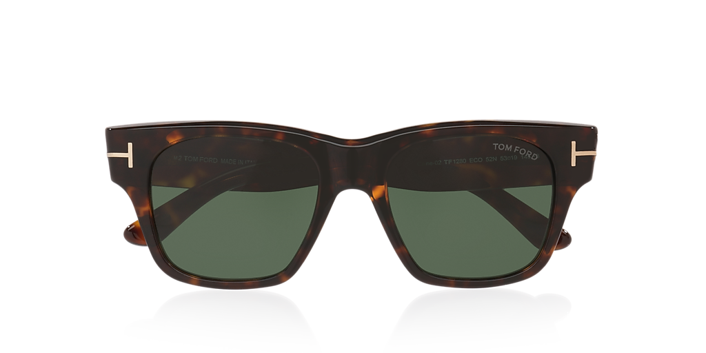 Tom Ford FT1280 XXL (53 - 19) with Green lenses and Tortoise frame