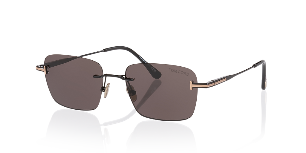 Tom Ford Jake-02 XXL (54 - 18) with Grey lenses and Black frame