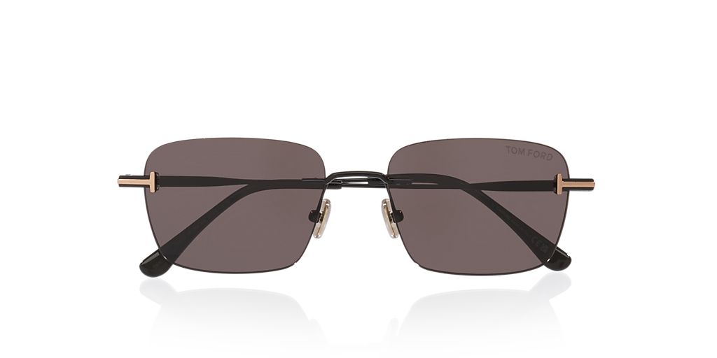 Tom Ford Jake-02 XXL (54 - 18) with Grey lenses and Black frame