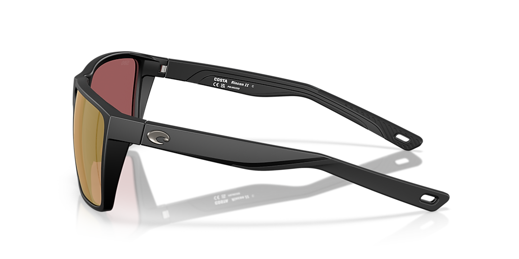 COSTA 6S9121 Rincon II Matte Black - Men Sunglasses, Gold Mirror Lens