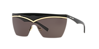 SAINT LAURENT マスクフレームサングラス Amazon.com: Saint Laurent Shield-Frame Injection Sunglasses
