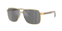 VERSACE VE2174 Pale Gold - Men Luxury Sunglasses, Light Grey Gradient Grey Lens