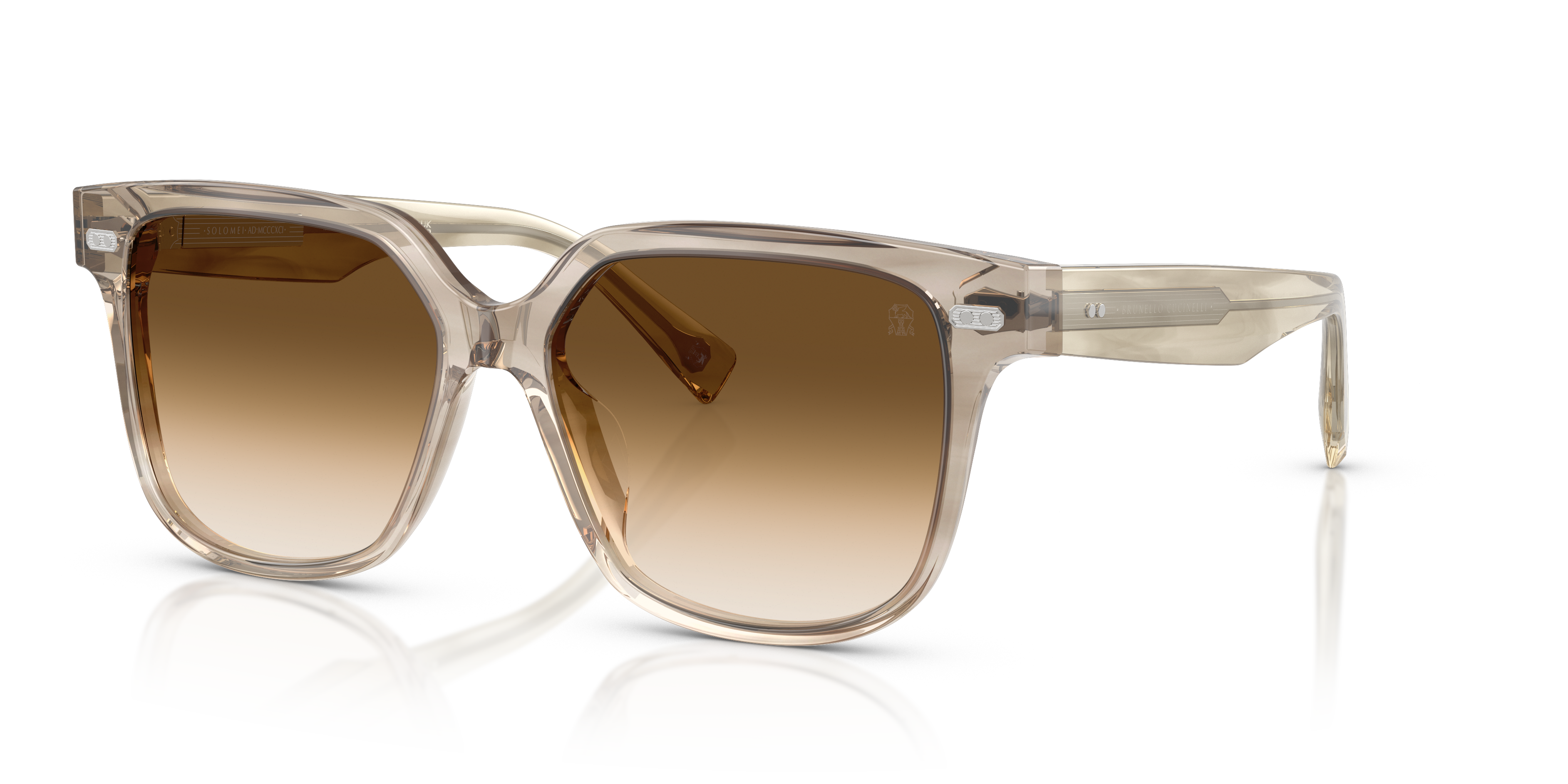 BRUNELLO CUCINELLI スクエアフレムサンクラス BC4012S 101694 Brunello Cucinelli BC4010S XL (56 - 16) with Brown lenses