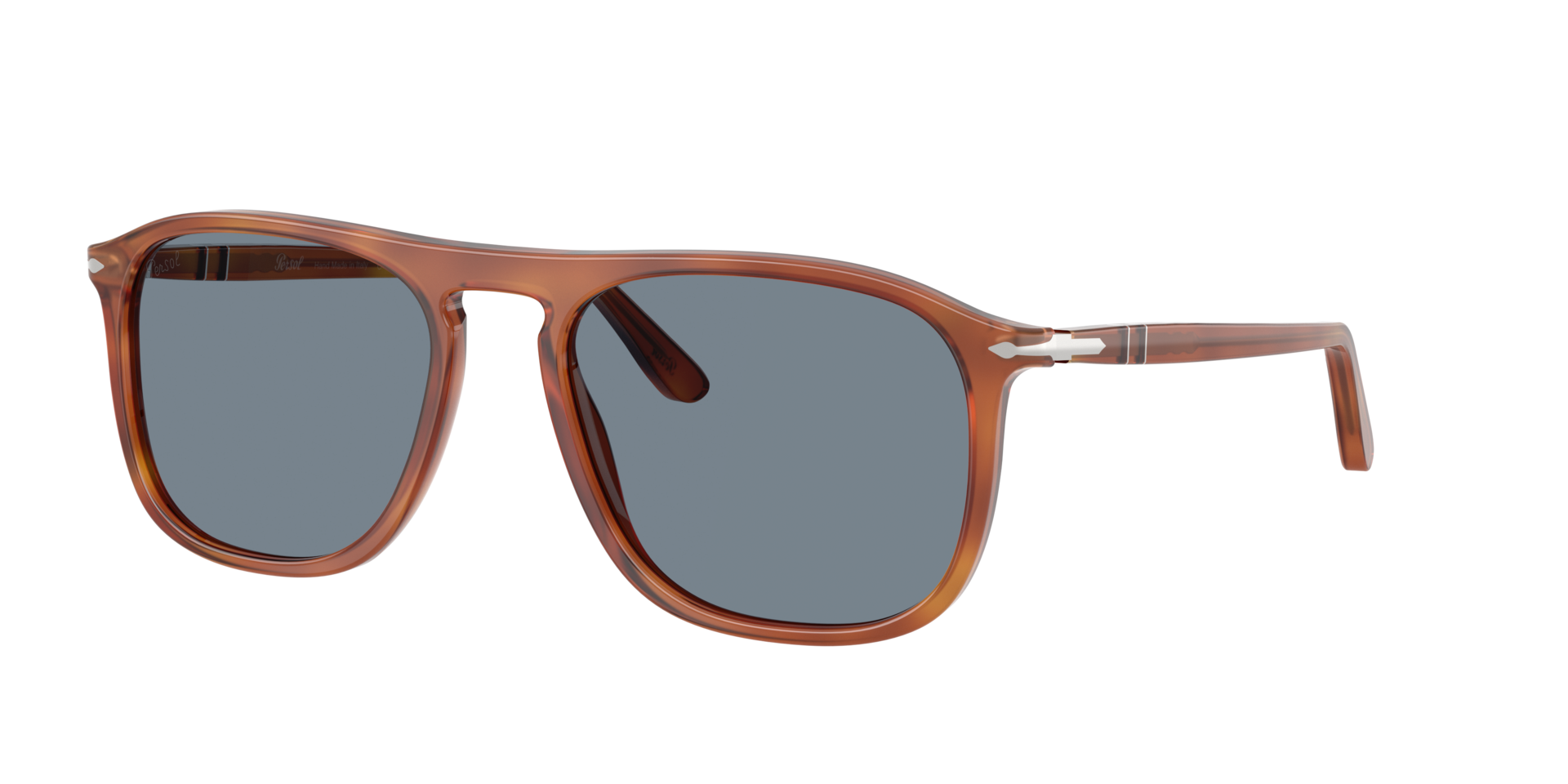 Persol Unisex Sunglass PO3392S -  Frame color: Terra Di Siena, Lens color: Light Blue