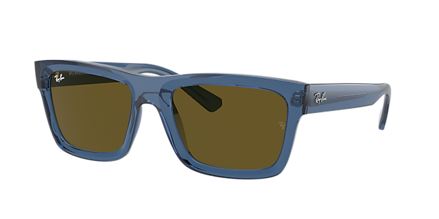Ray-Ban RB4396 Warren Bio-Based 57 Dark Green & Transparent Brown  