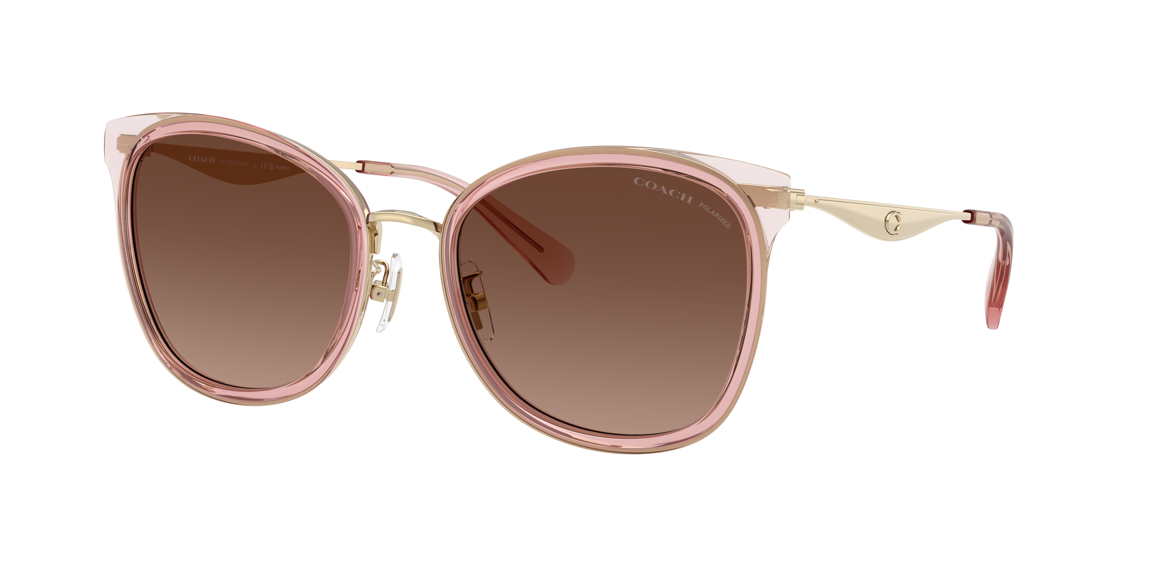 Coach HC7170 CW185 XL (56 - 20) with Brown lenses and Gold frame