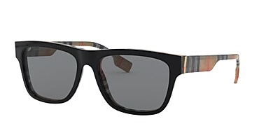 Burberry BE4293 56 Polarized Grey & Black Polarised Sunglasses  