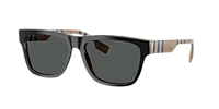 BURBERRY BE4293 Black - Men Luxury Sunglasses, Polarized Grey Lens