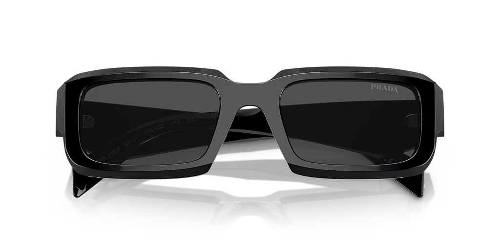 PRADA PR 27ZSF Black - Man Luxury Sunglasses, Dark Grey Lens