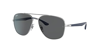 Ray-Ban RB3683 56 Dark Grey & Silver Sunglasses | Sunglass Hut USA