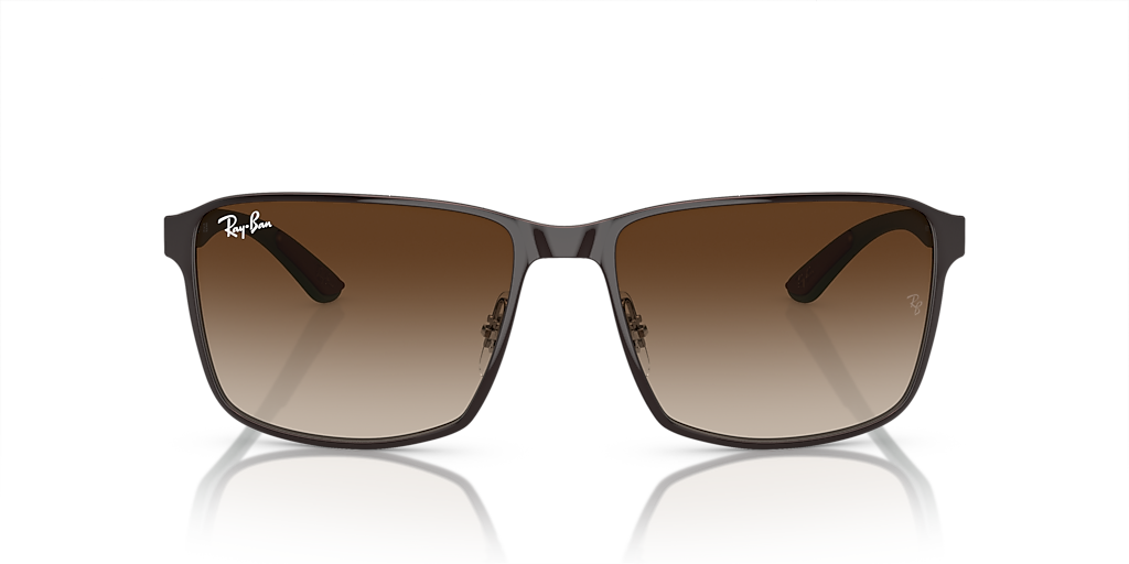RAY-BAN RB3721 Brown On Gunmetal - Unisex Sunglasses, Brown Lens