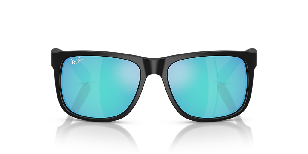 RAY-BAN RB4165F Justin Color Mix Black - Men Sunglasses, Blue Mirror Lens