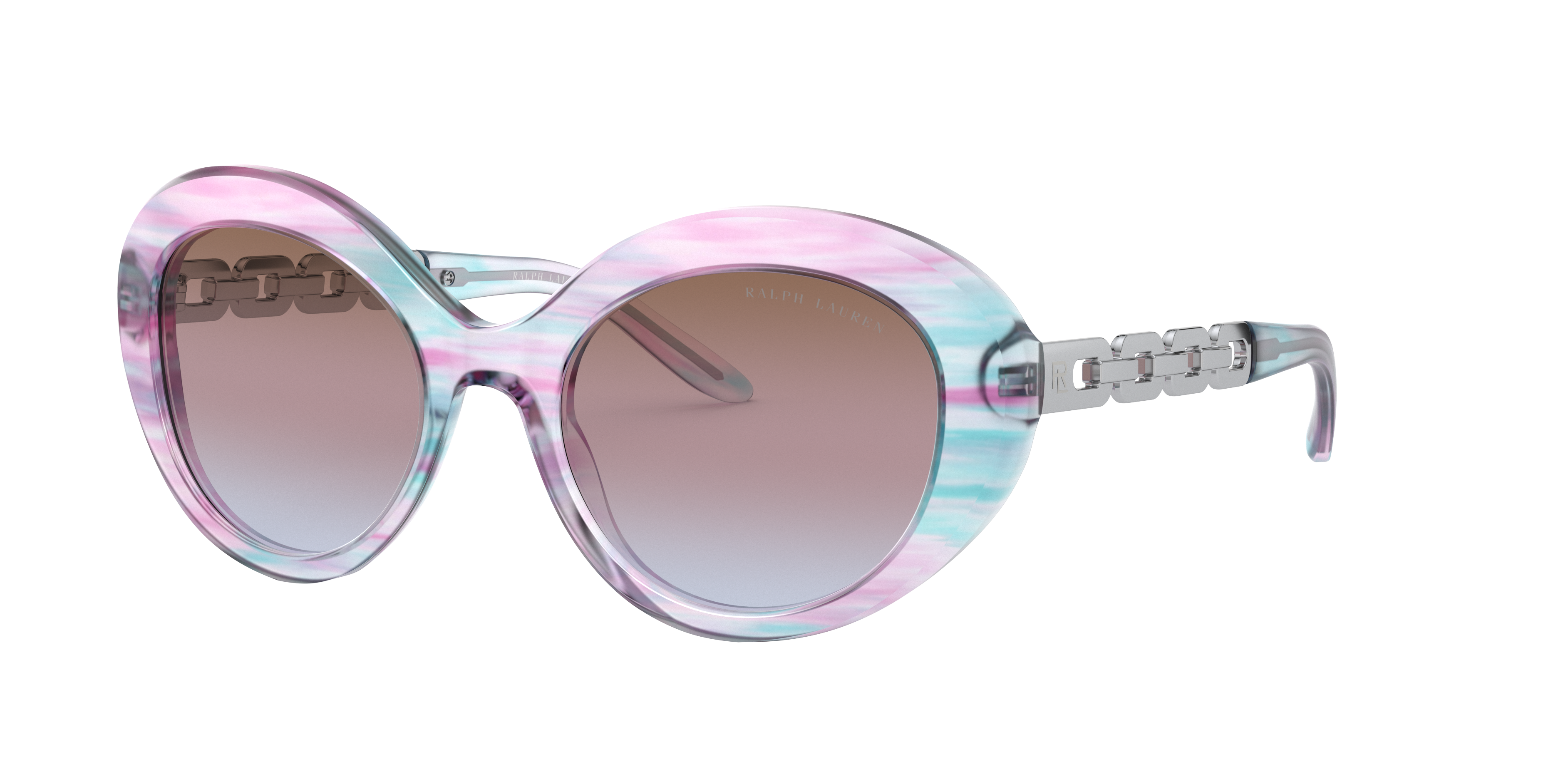 Ralph Lauren Woman Sunglass RL8183 -  Frame color: Shiny Striped Violet, Lens color: Gradient Brown/Pink