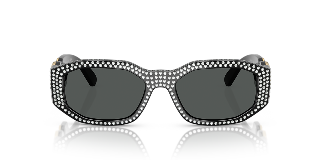 VERSACE VE4361 Biggie Black - Men Luxury Sunglasses, Dark Grey Lens