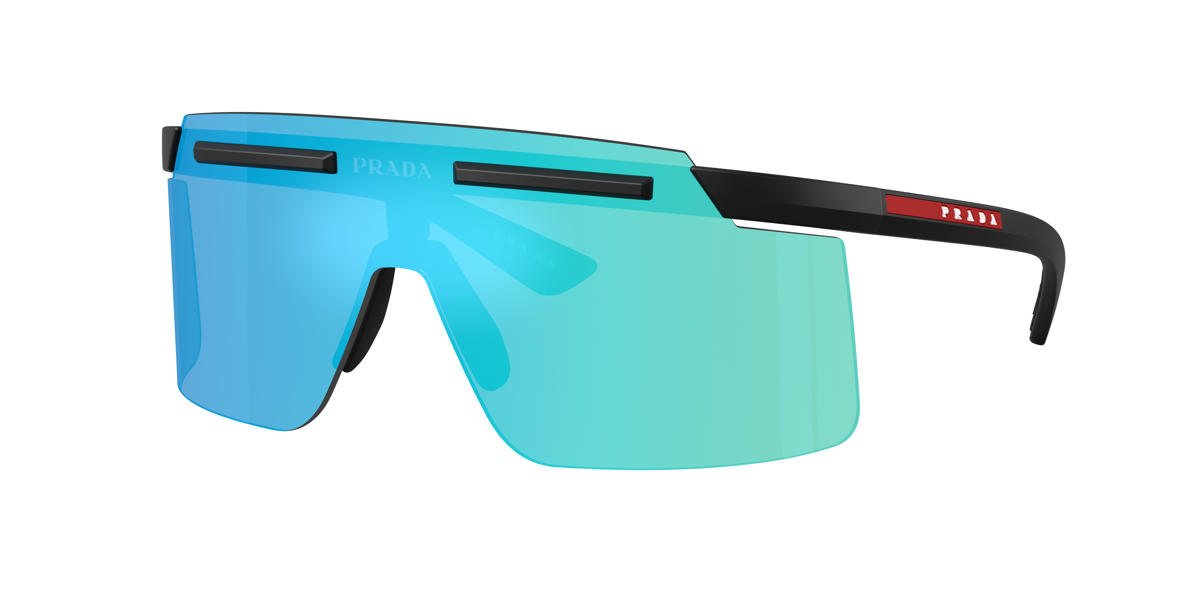 Prada Linea Rossa PS B06S L (0 - 140) with Blue lenses and Black