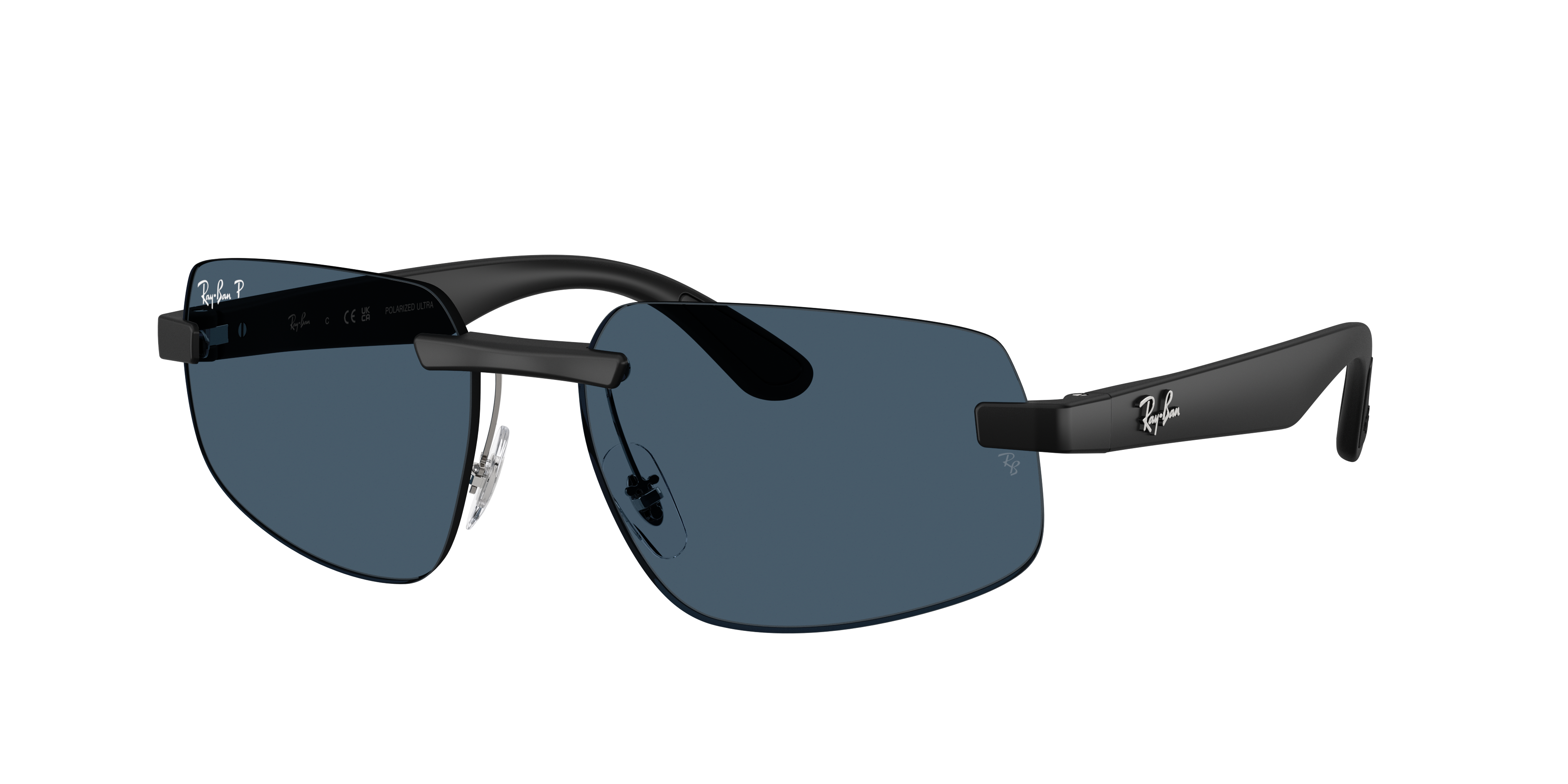 Ray-Ban Unisex Sunglass RB4475 Polarized Lenses -  Frame color: Sand Black, Lens color: Polarized Blue