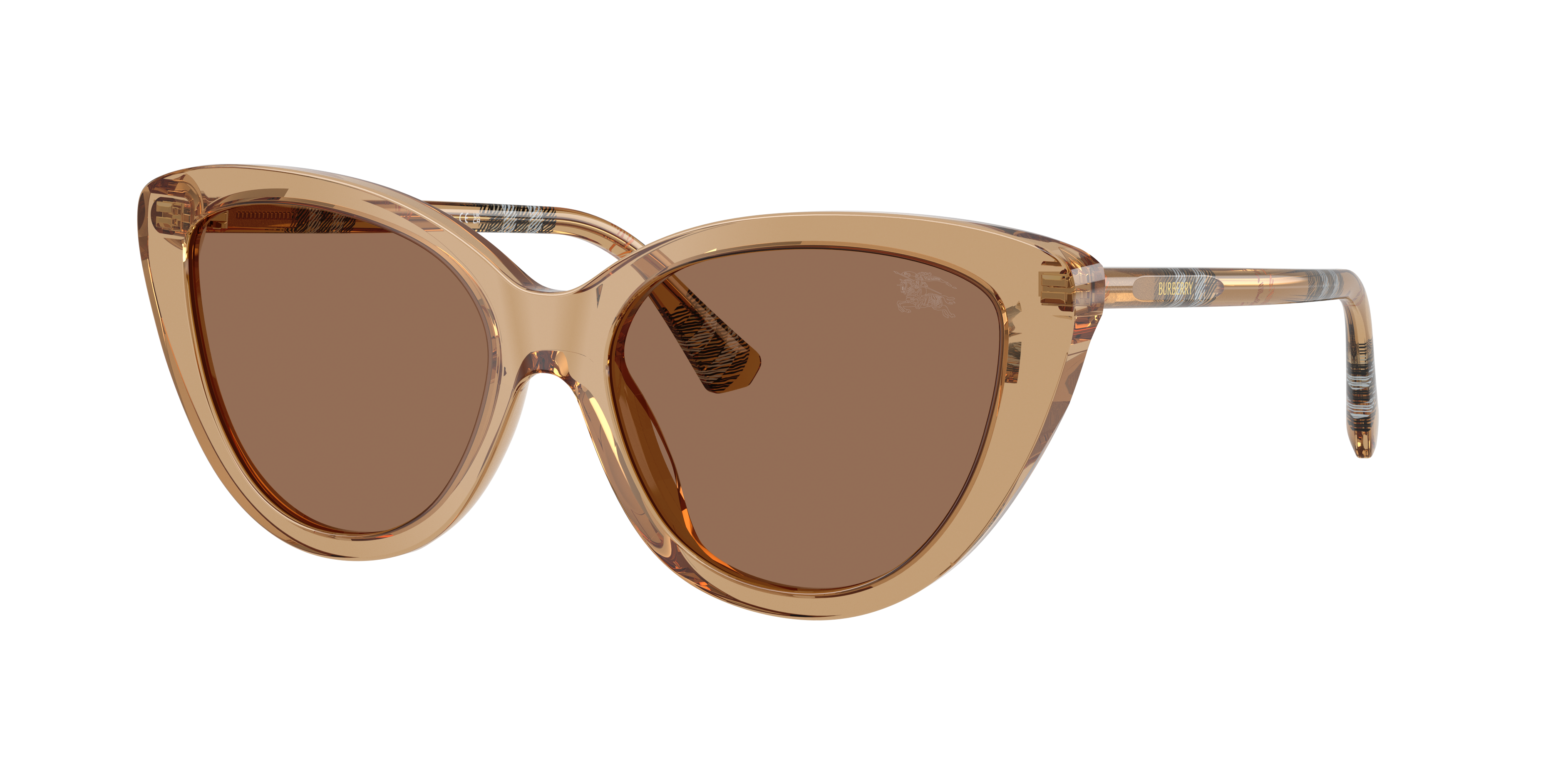 Burberry Woman Sunglass BE4457 -  Frame color: Beige, Lens color: Dark Brown