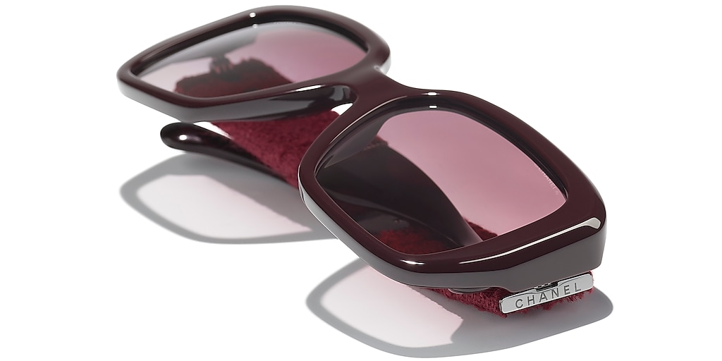 Chanel Square Sunglasses CH5512A M (55 - 19) with Red lenses
