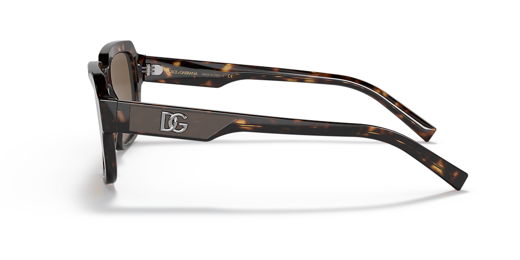 DOLCE&GABBANA DG4402 Havana - Men Luxury Sunglasses, Dark Brown Lens