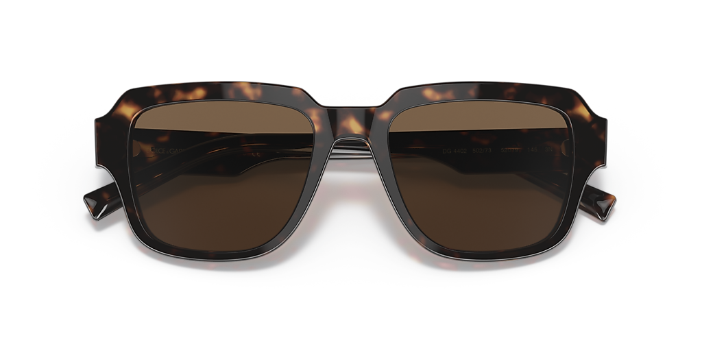 DOLCE&GABBANA DG4402 Havana - Men Luxury Sunglasses, Dark Brown Lens