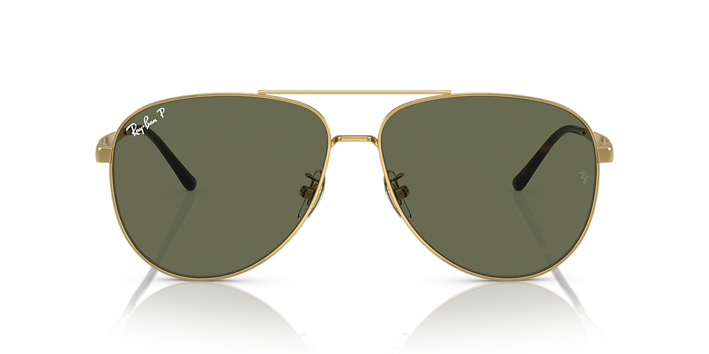 レイバン RB3712D 001/2 62 ライトグリーン パイロット Ray-Ban RB3712D XXL (62 - 14) with Green lenses and Gold