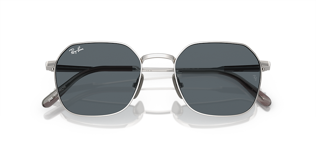 Ray-Ban Jim Titanium M (53 - 20) with Blue lenses and Silver frame