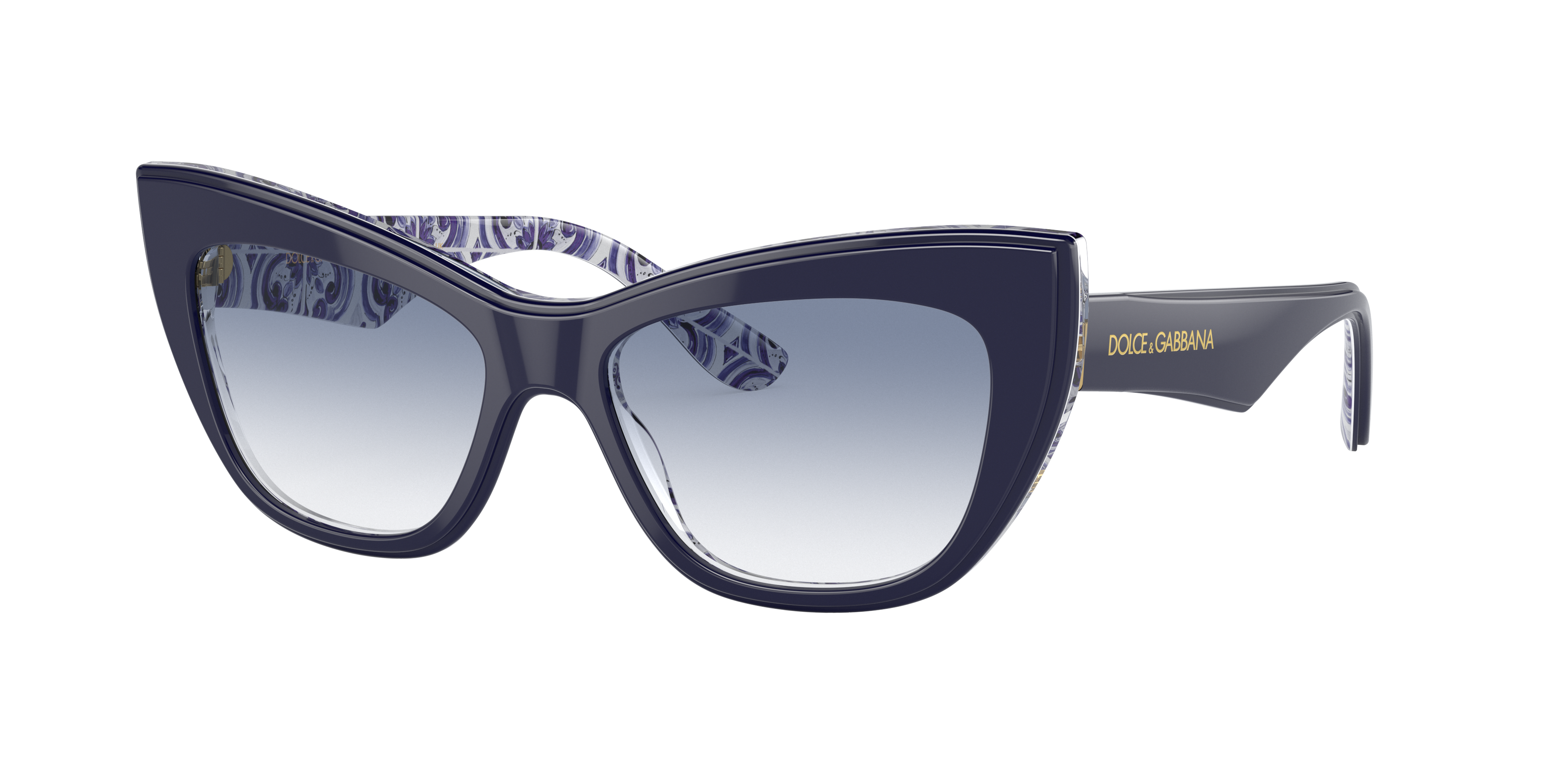 Dolce&Gabbana Woman Sunglass DG4417 -  Frame color: Blue On Blue Maiolica, Lens color: Clear Gradient Light Blue