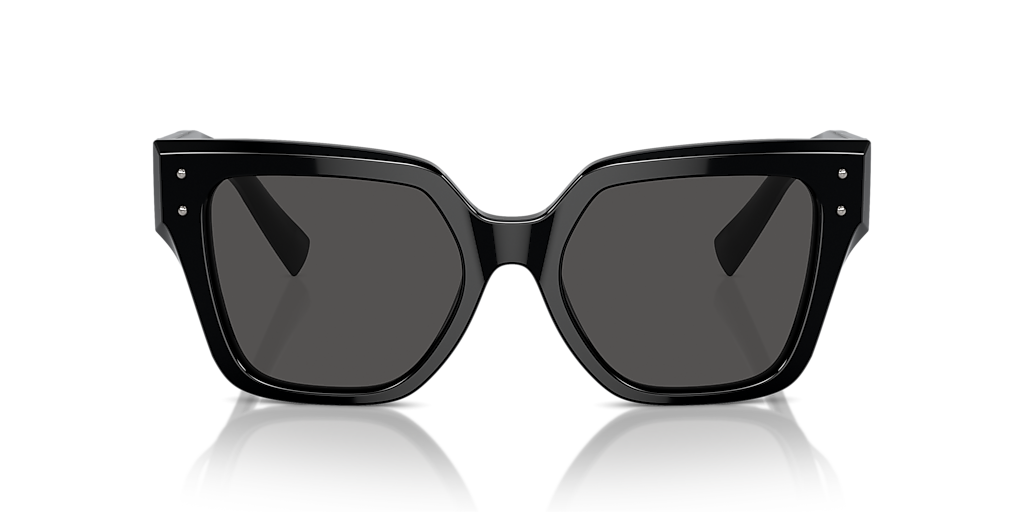DOLCE&GABBANA DG4471F Black - Women Luxury Sunglasses, Dark Grey Lens