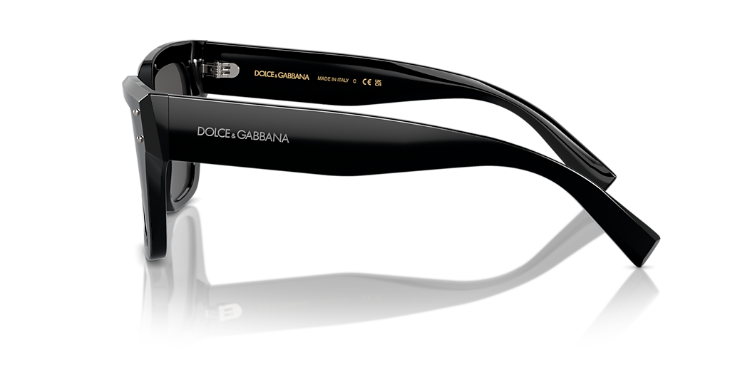 DOLCE&GABBANA DG4471F Black - Women Luxury Sunglasses, Dark Grey Lens