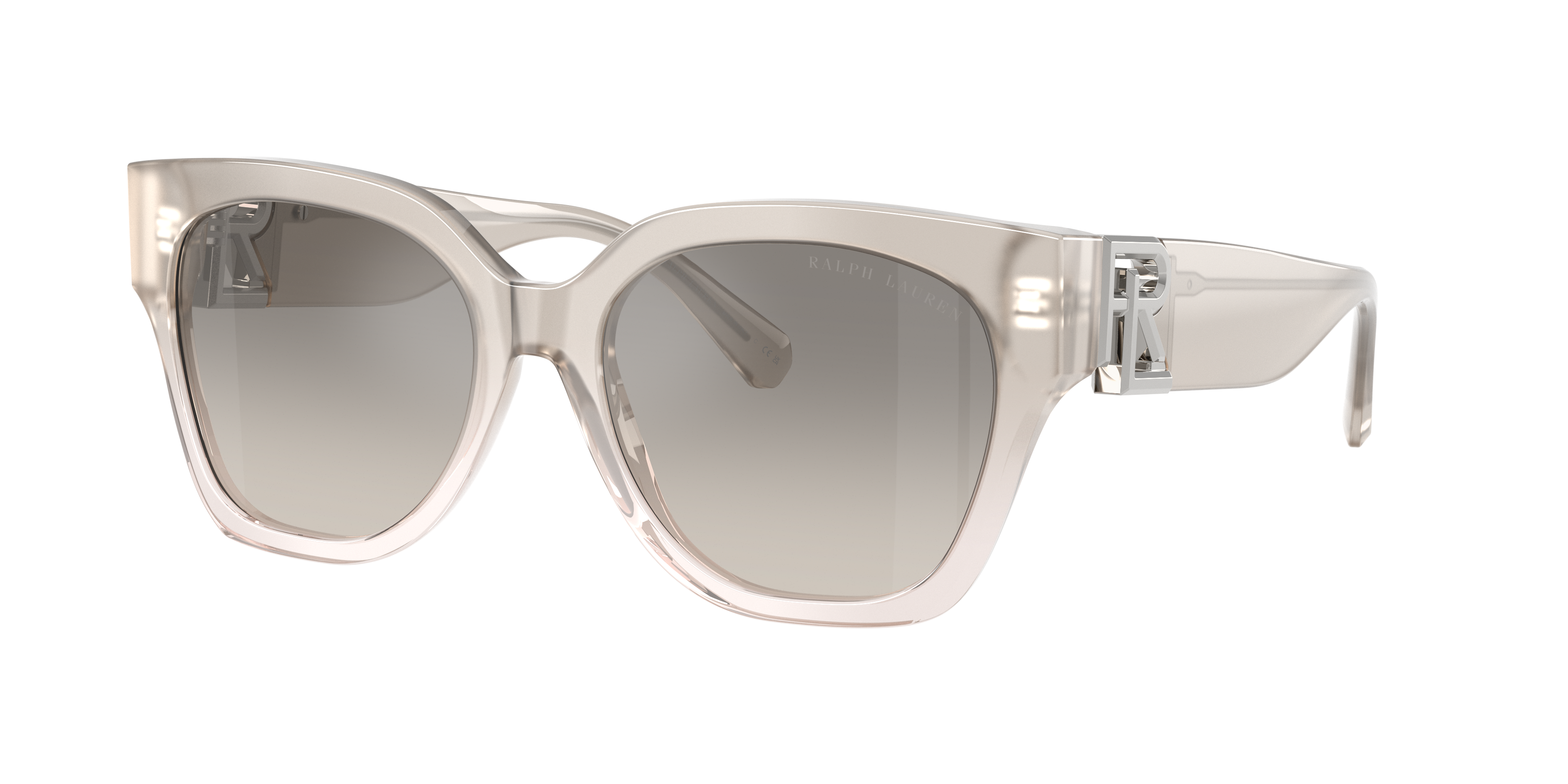 Ralph Lauren Woman Sunglass The Overszed Ricky -  Frame color: Transparent Gray, Lens color: Grey Gradient Flash