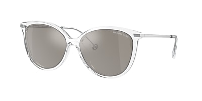 Michael Kors MK2184U Dupont 58 Silver Mirror & Clear Transparent 
