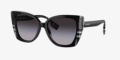 Burberry BE4393 Meryl 54 Grey Gradient & Black/Check White Black 