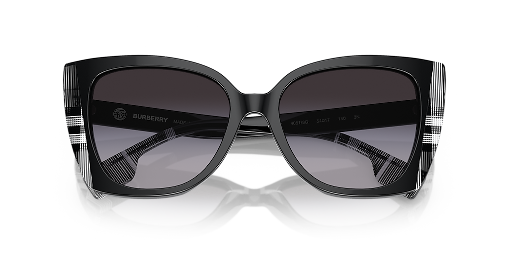 バーバリー　ぷー Burberry BE4393 Meryl M (54 - 17) with Grey lenses and Black