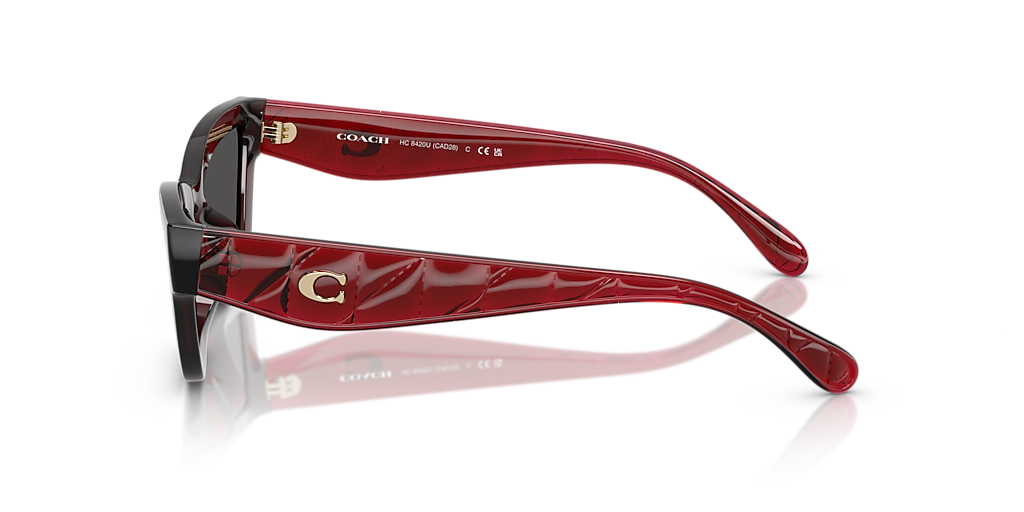 Coach HC8420U CAD28 XL (55 - 23) with Grey lenses and Red frame