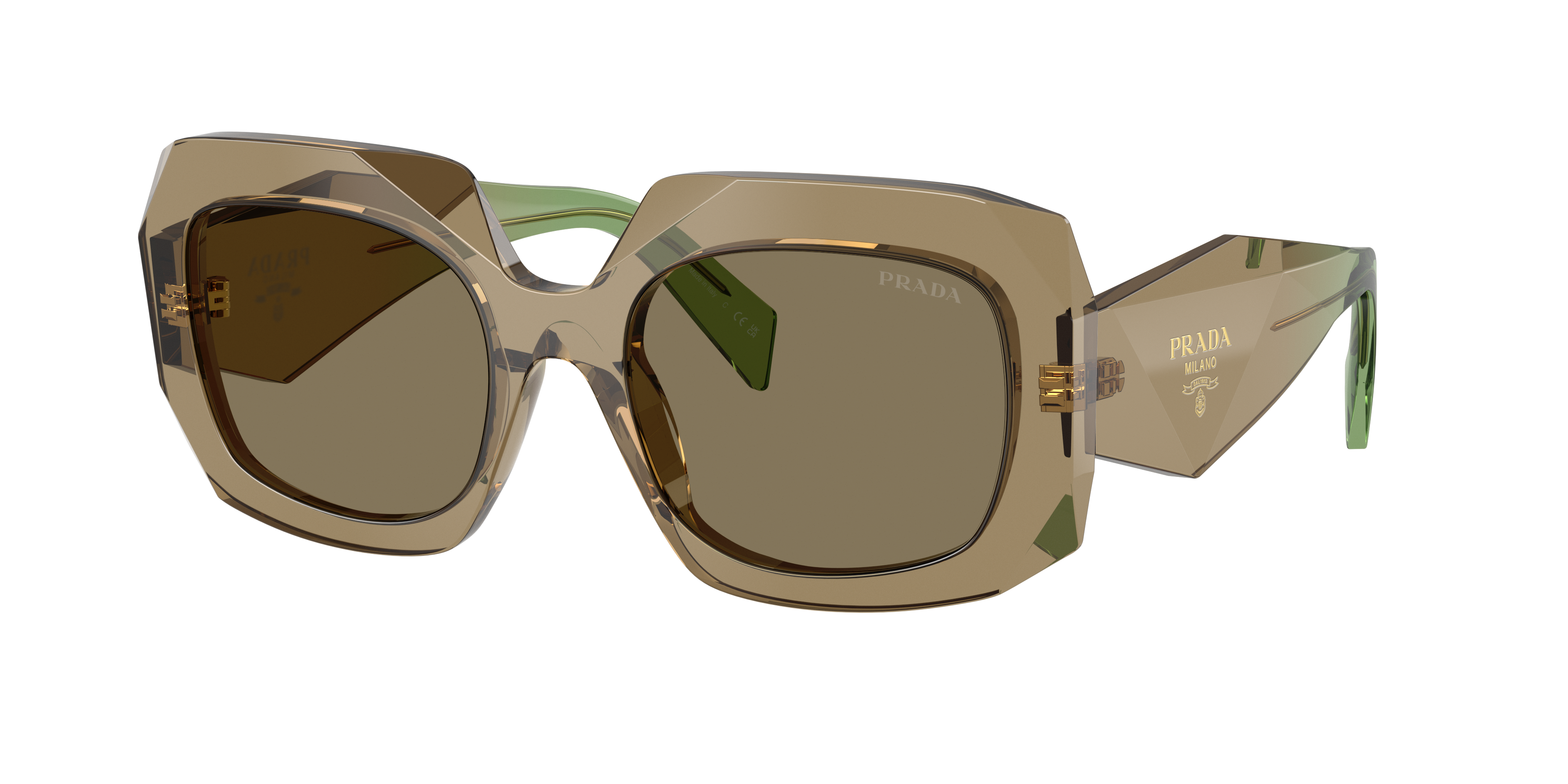 Prada Damen Hellbraun Frau Sunglass Pr B23s - Rahmenfarbe: Terra, Linsenfarbe: