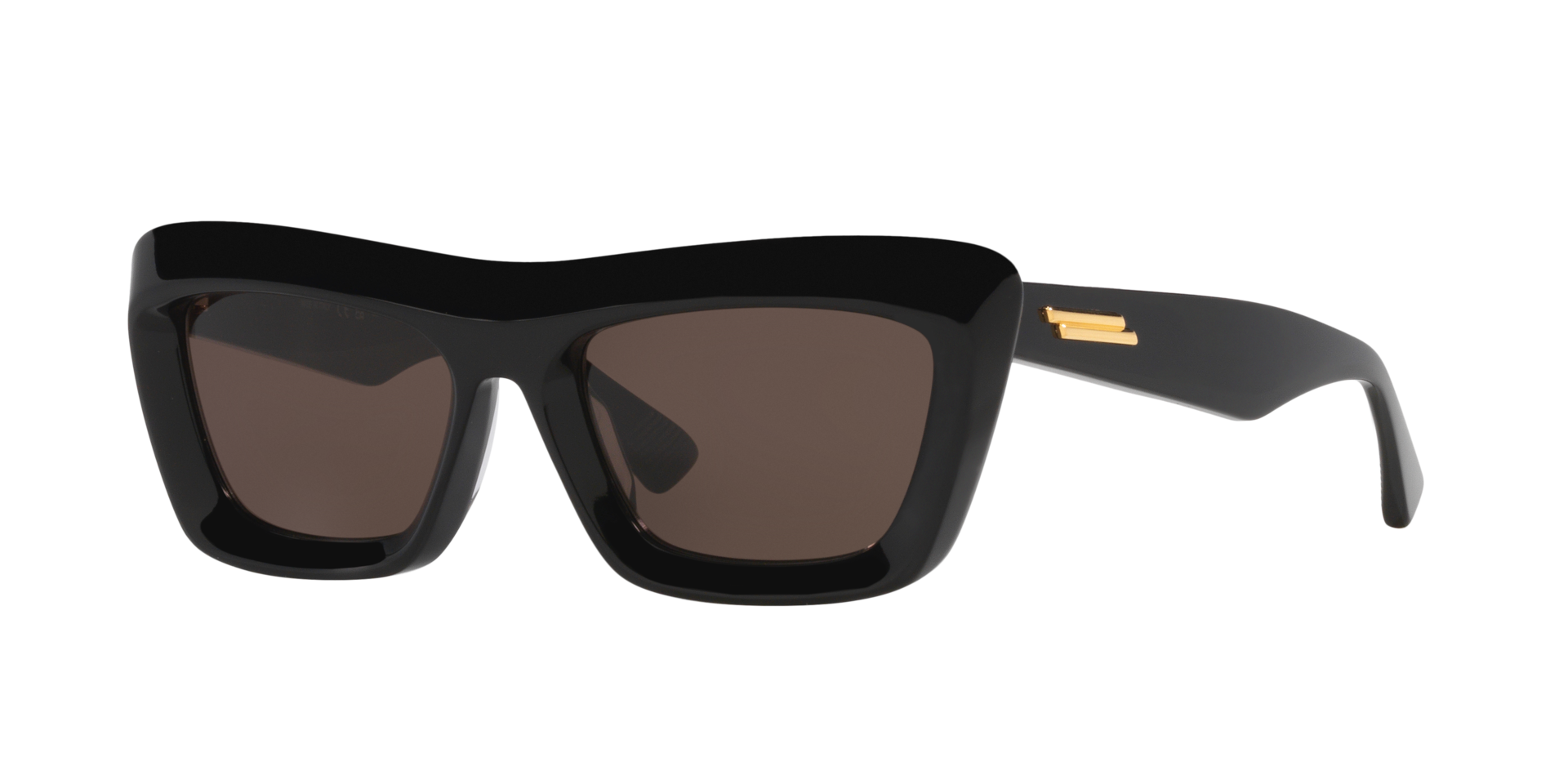 Bottega Veneta Womens Black Bv1283s Rectangular-frame Acetate Sunglasses In Brown
