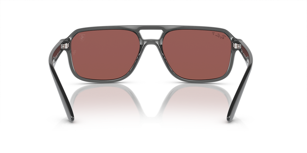 RAY-BAN RB4414M Scuderia Ferrari Collection Transparent Grey - Unisex Sunglasses, Purple/Silver Lens