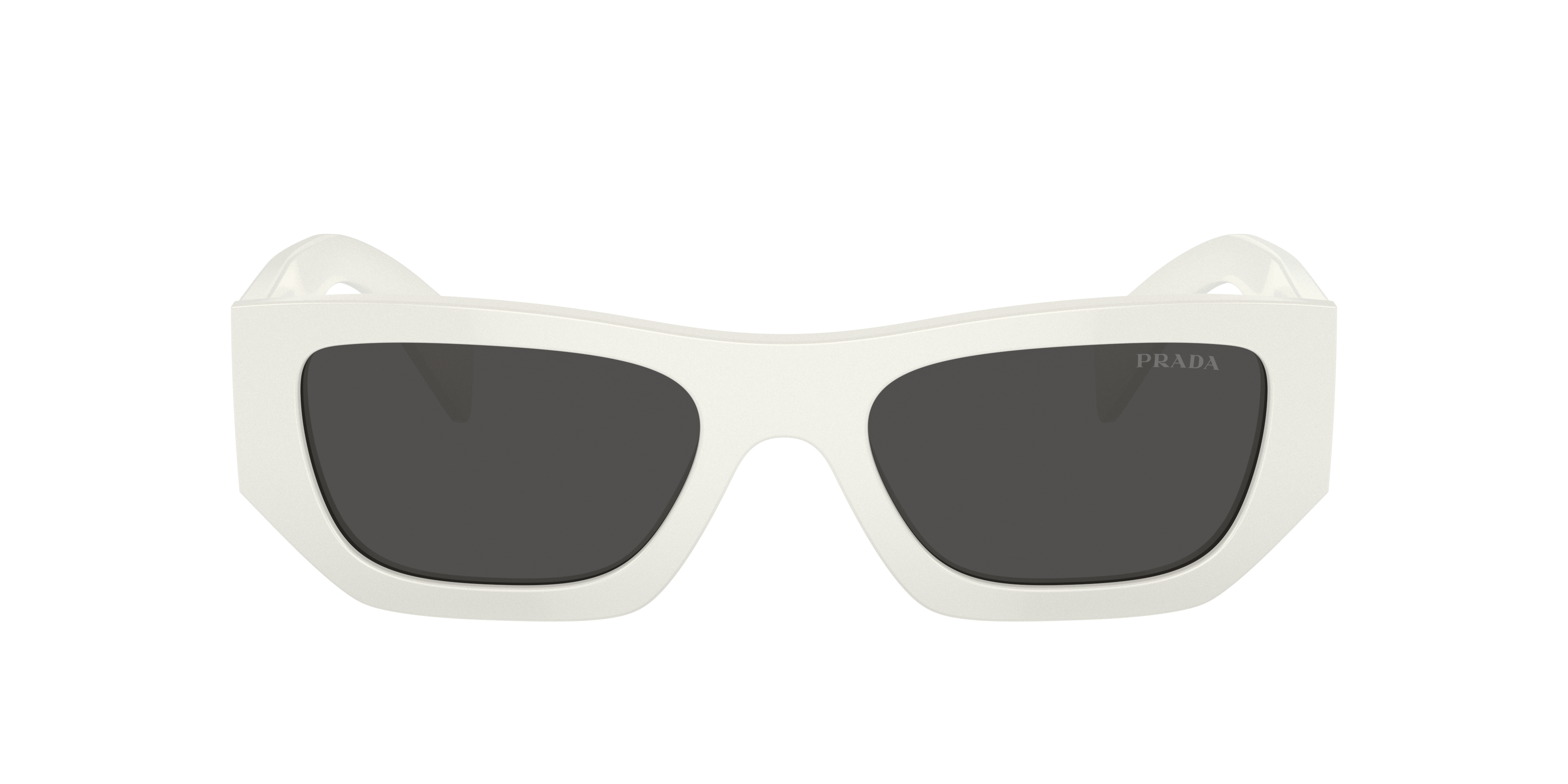 Prada PR A01S M (53 - 20) with Grey lenses and White frame